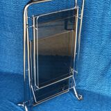 1970 folding server on wheels smoked glass