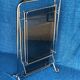 1970 folding server on wheels smoked glass