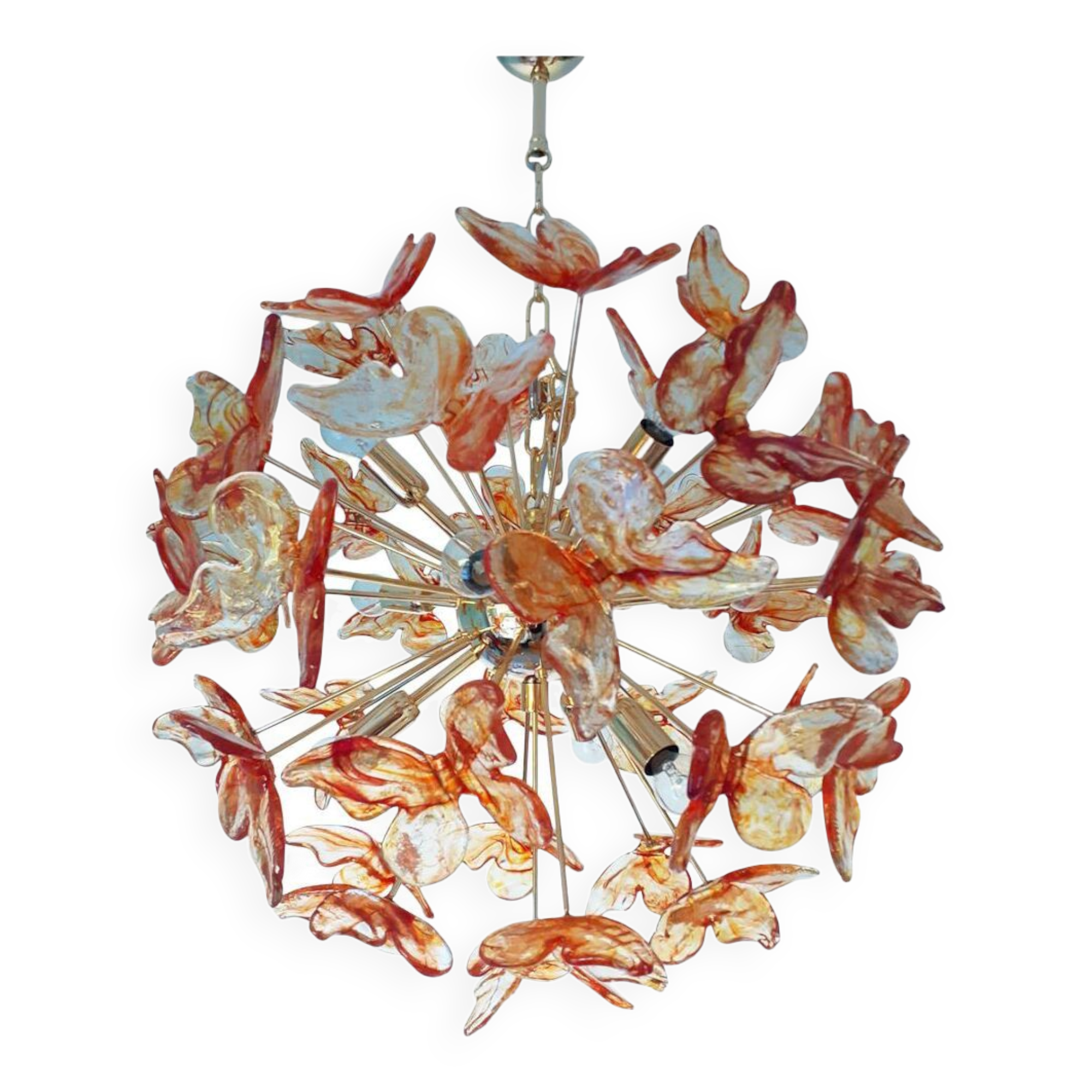 Glass chandelier