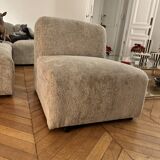 1970's designer sofa completely redone with designer fabrics