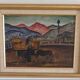 Oil Painting Patrik Reutersvärd / Landscape / Countryside / Horse