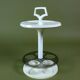 Table d'appoint bar space age seventies blanc plexi fumé Made In Holland