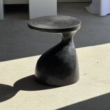 Sexy Neck - Solid wood side table (monoxyle) in organic shape colour