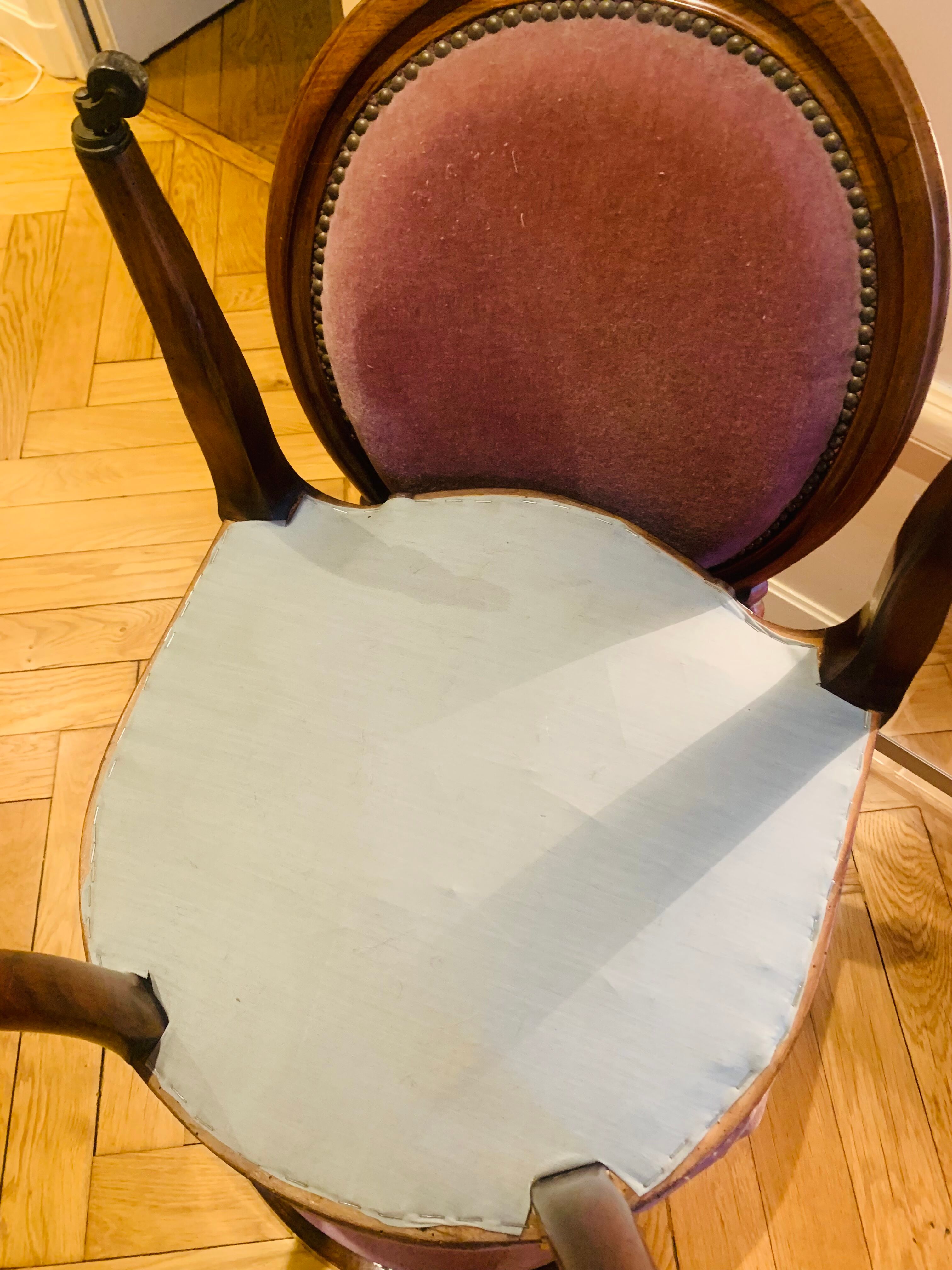 Pair of Napoleon III medallion chairs