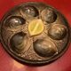 Assiette barbotine faience saint clement  coquillages