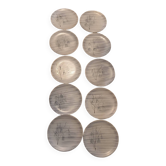 Set of 10 dessert plates