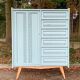 Wardrobe chest of drawers vintage compass feet 1950