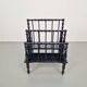 Antique Wooden Bobbin Canterbury Magazine Rack, 1890