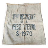 Old printed burlap bag