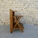 Light wood bedside table with crossbars and 3 shelves, around 1950.