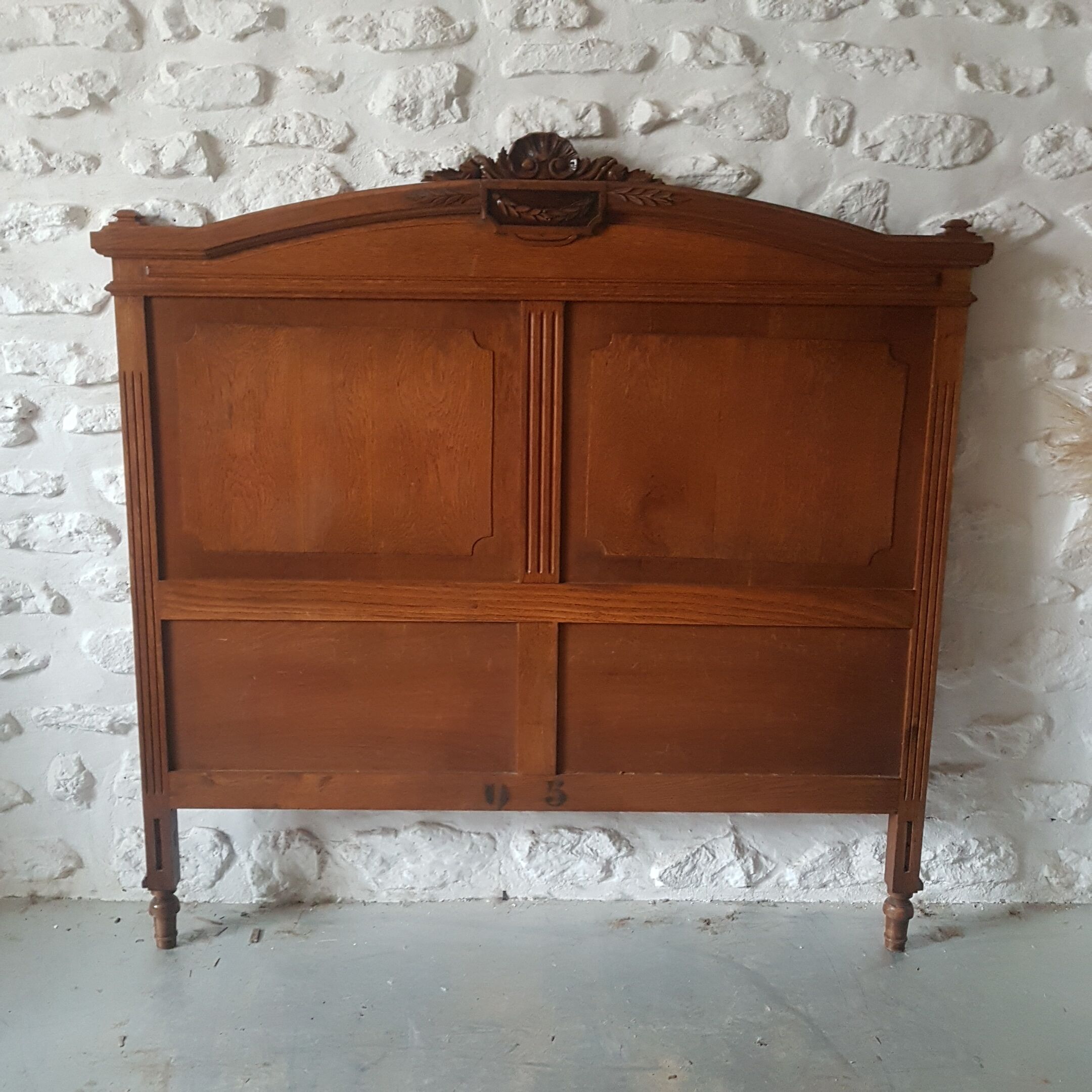 Old oak headboard