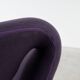 Pierre Paulin Ribbon Lounge Chair and Ottoman in Purple fabric for Artifort