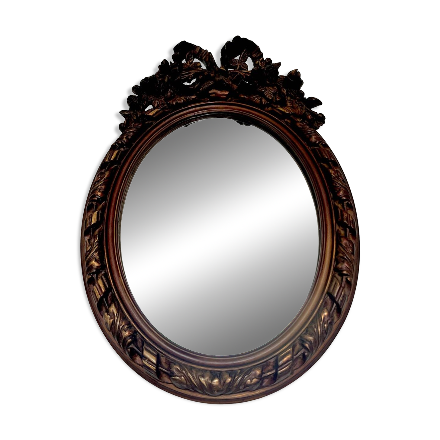 Miroir baroque en bois ovale
