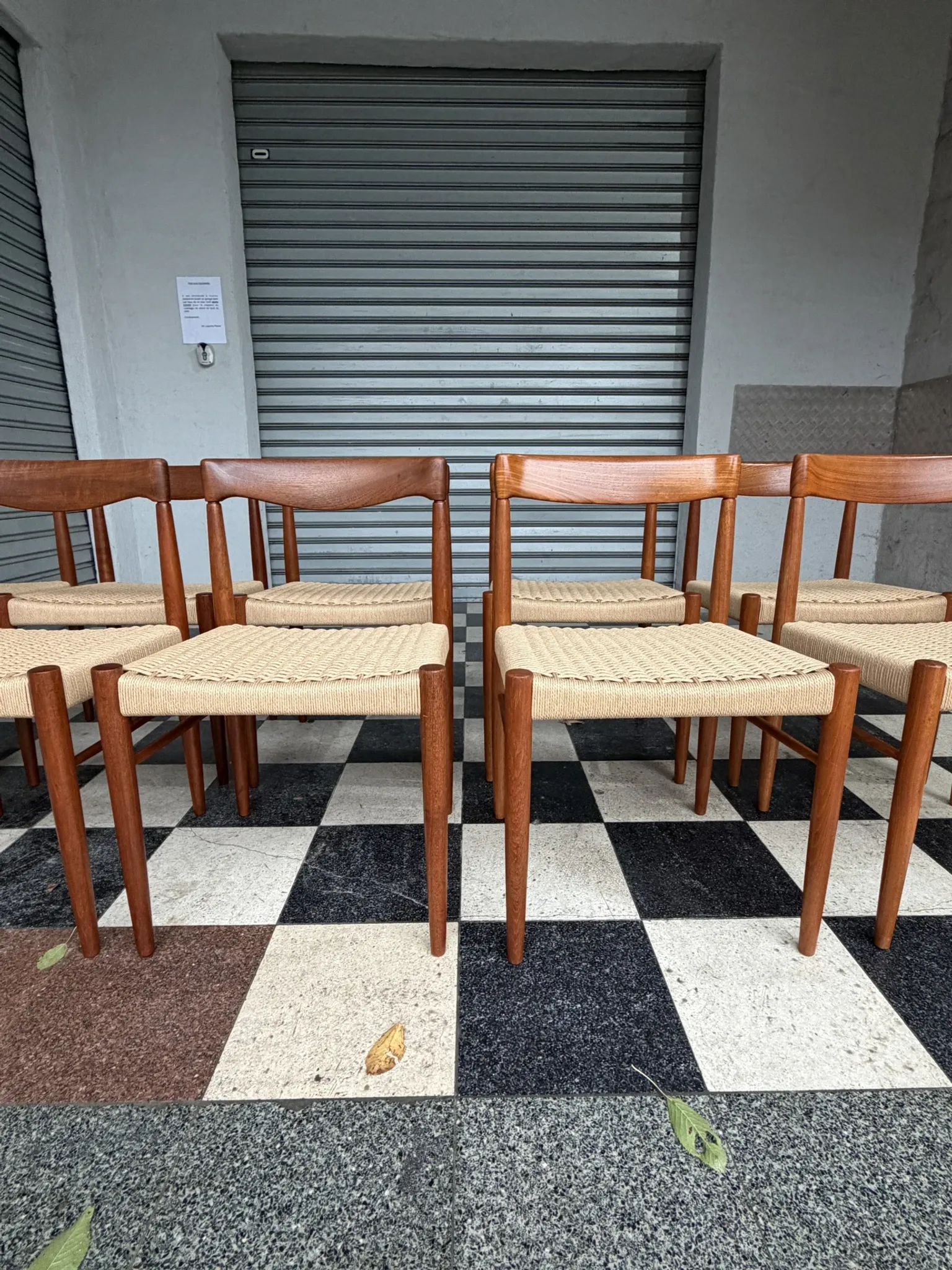 Set of 10 chairs by Henry Walter Klein