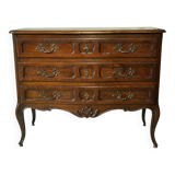 Louis XV style commode in solid oak, 20th century.