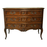 Louis XV style commode in solid oak, 20th century.