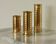Mid-century Swedish brass candlestick trio
