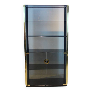 Armoire en verre fumé - laiton