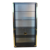 Armoire en verre fumé et laiton