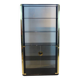 Armoire en verre fumé et laiton