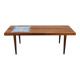 Mid-century Danish Haslev Mobelsnedkeri coffee table, ceramic tile inlay, 1960s