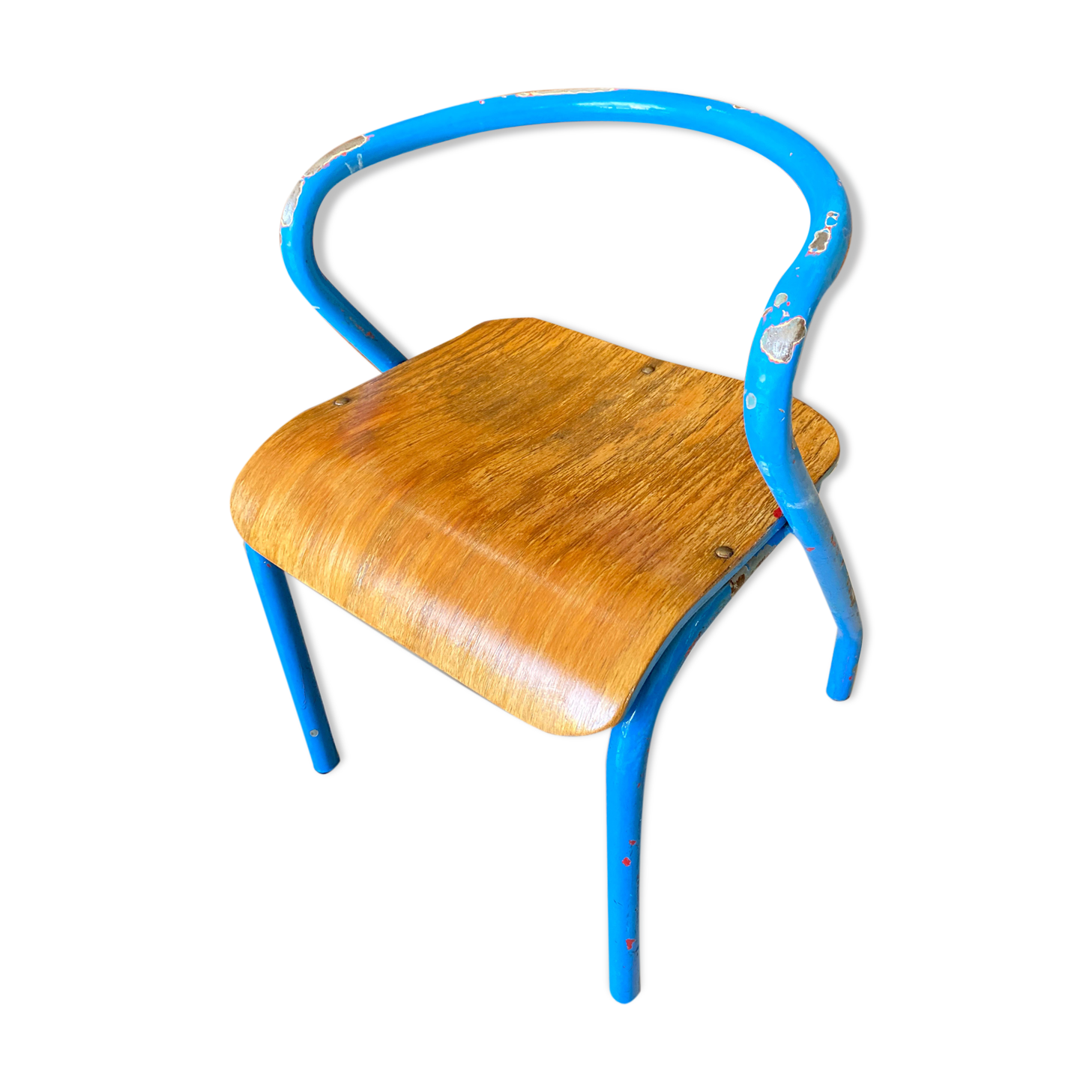 Vintage child school chair Jacques Hitier