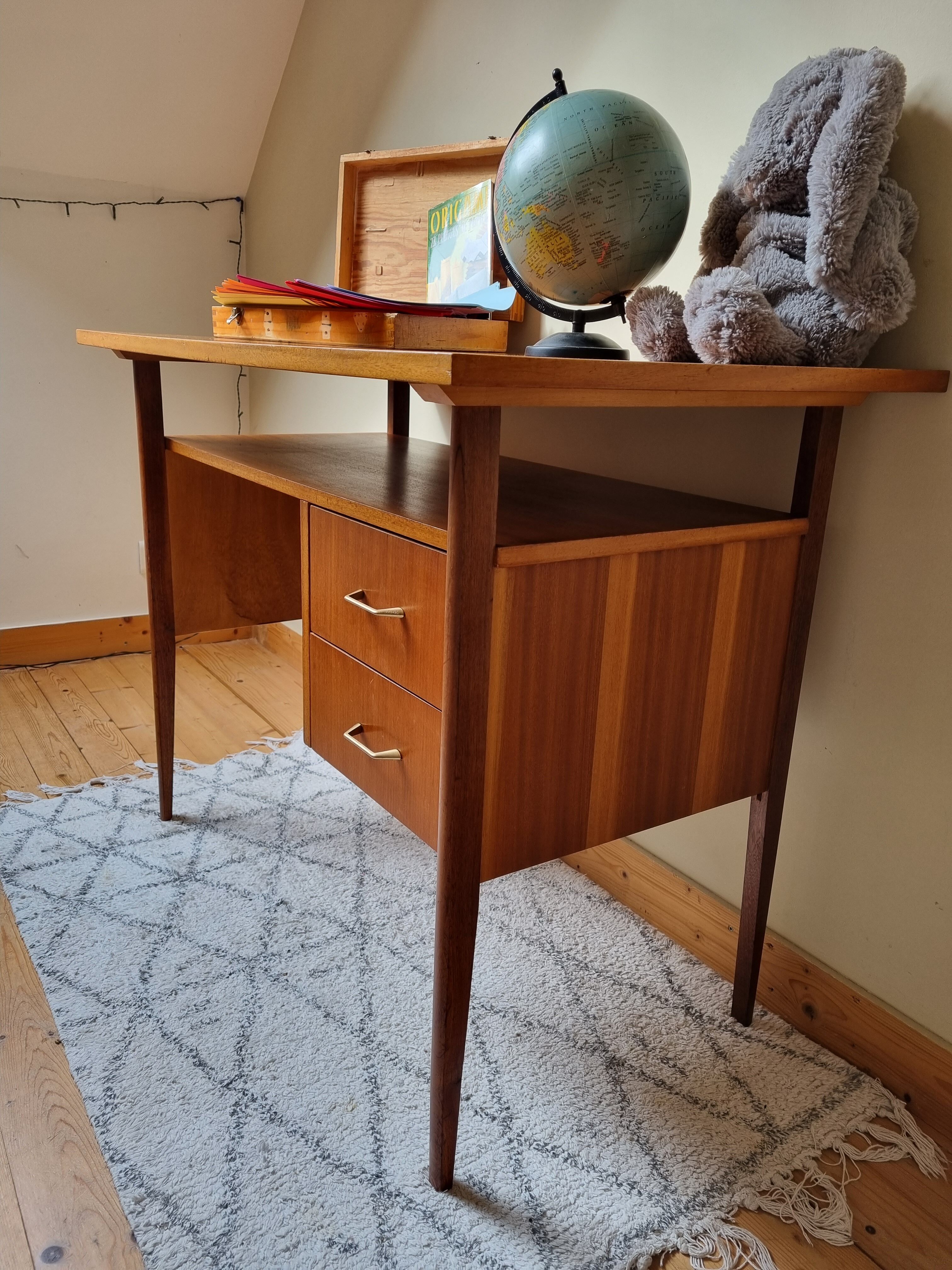 Scandinavian vintage teak desk