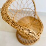 Fauteuil en osier vintage  enfant