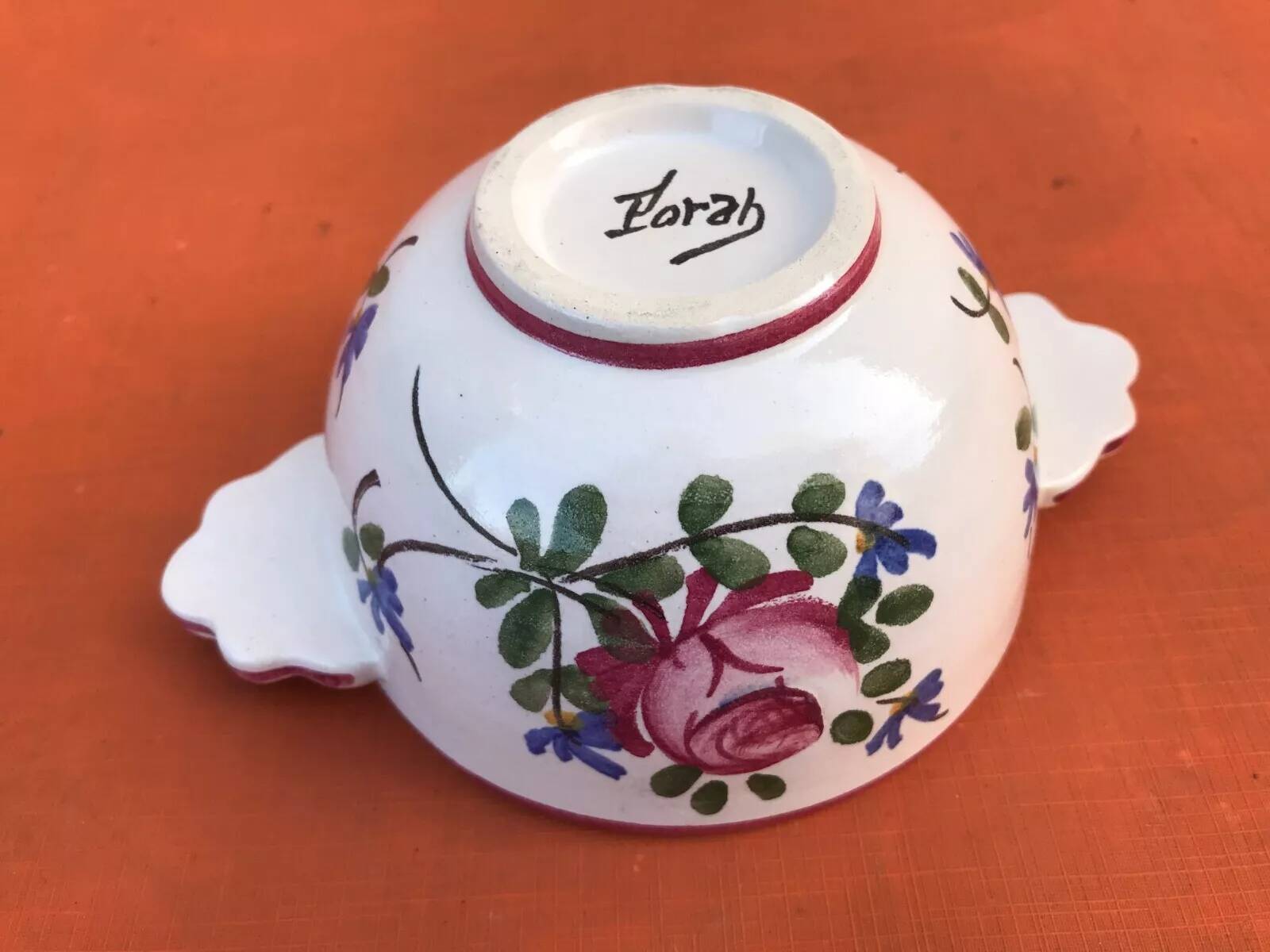 1950s Forah Ceramic Ear Bowl Atelier René Anchierri