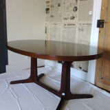Vintage oval dining table with extensions for Baumann - 1960