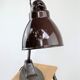 Lampe allemande 1930 émail brun marron bauhaus