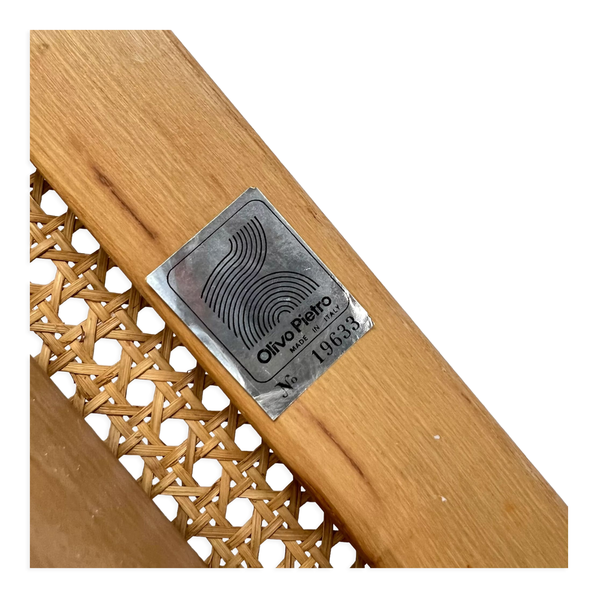 Beech wood and webbing side chair by Olivo Pietro, Italy, 1970s