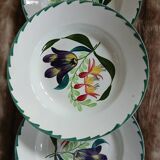 3 antique deep plates from St Amand and Hamage