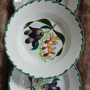 3 assiettes creuses anciennes St Amand et Hamage