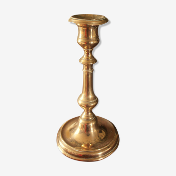 Candle holder torch golden brass roundness