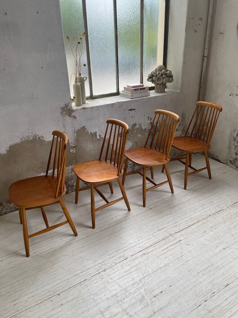 4 Scandinavian chairs Sweden Stolfabrik