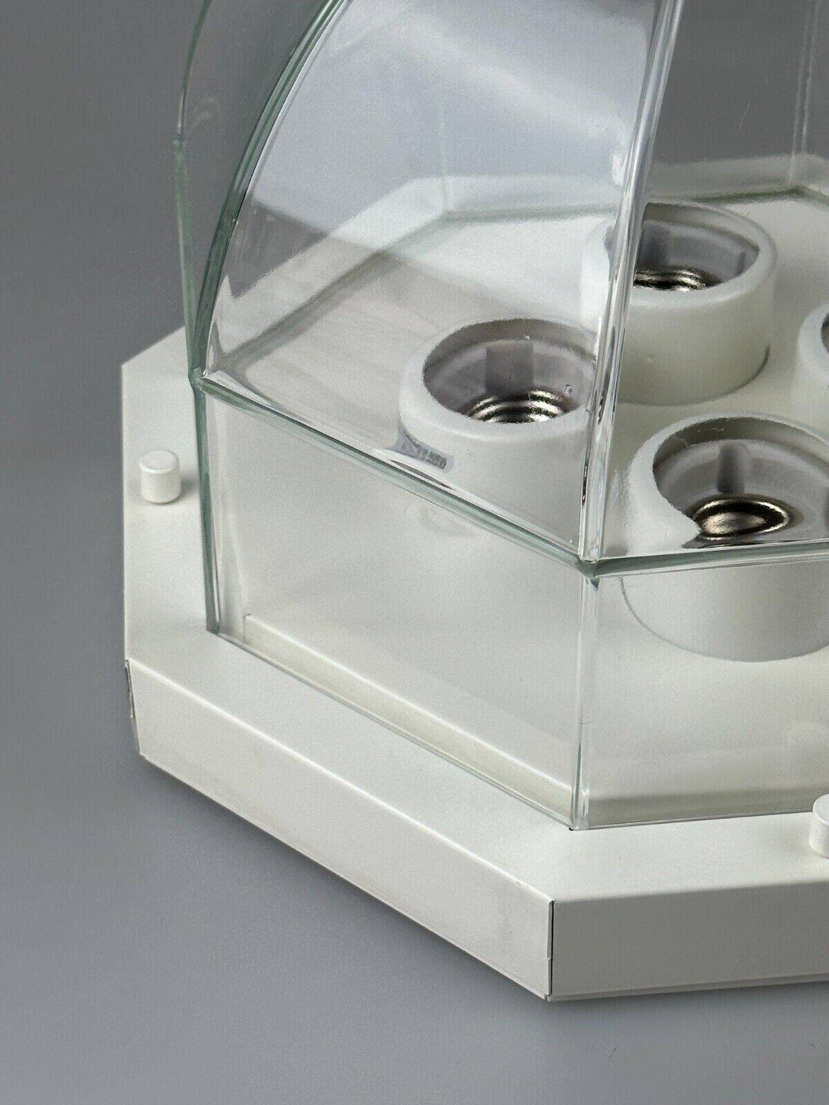 60s 70s ceiling lamp Glashütte Limburg Germany Plafoniere glass & metal