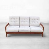 Mid-Century Danish Vintage 3-Seater Sofa in Teak, Denmark, 1960s