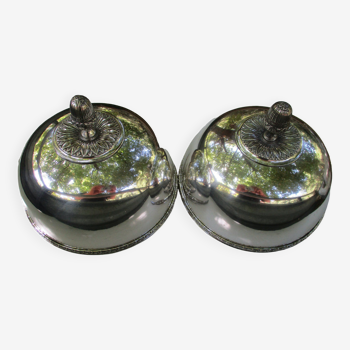 Pair of Louis XVI silver service bells