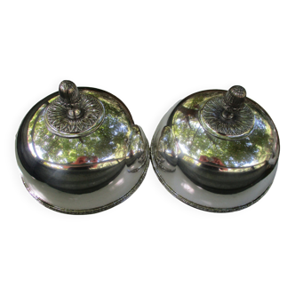 Pair of Louis XVI silver service bells