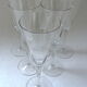 Suite of six colorless crystal champagne flutes