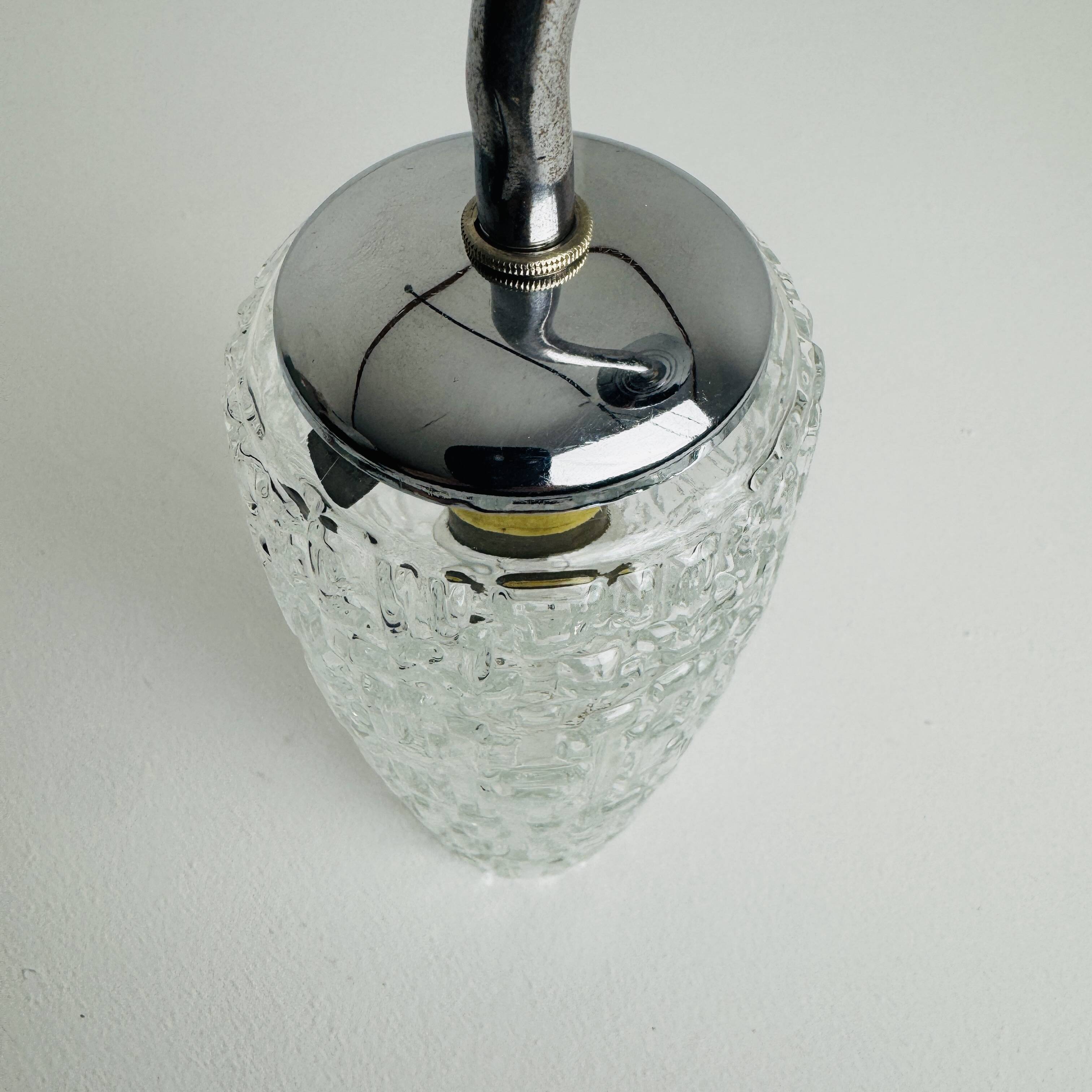 Ancienne applique metal et verre vintage