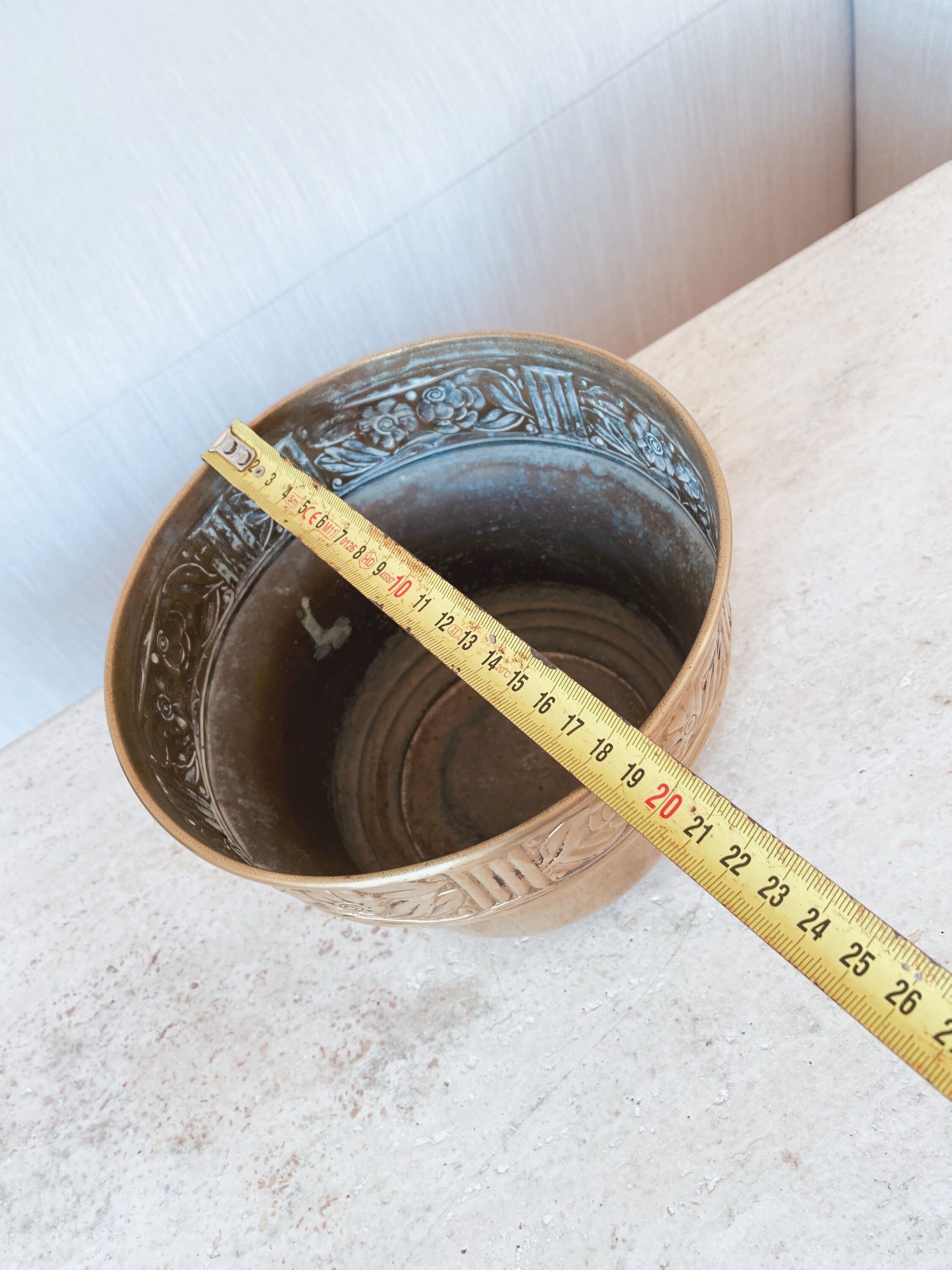 Golden brass pot cover