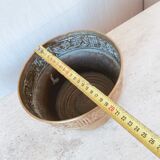 Cache pot en laiton doré