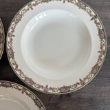 Set of three deep plates Limoges L.S. Floral Belle Époque decoration