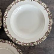 Set of three deep plates Limoges L.S. Floral Belle Époque decoration