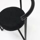 Black metal chairs "Miss Dorn" Philippe Starck , publisher Disform 1981