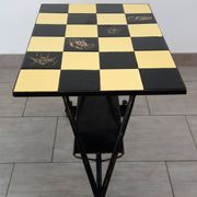 Table d'appoint en métal et céramique, années 50-60