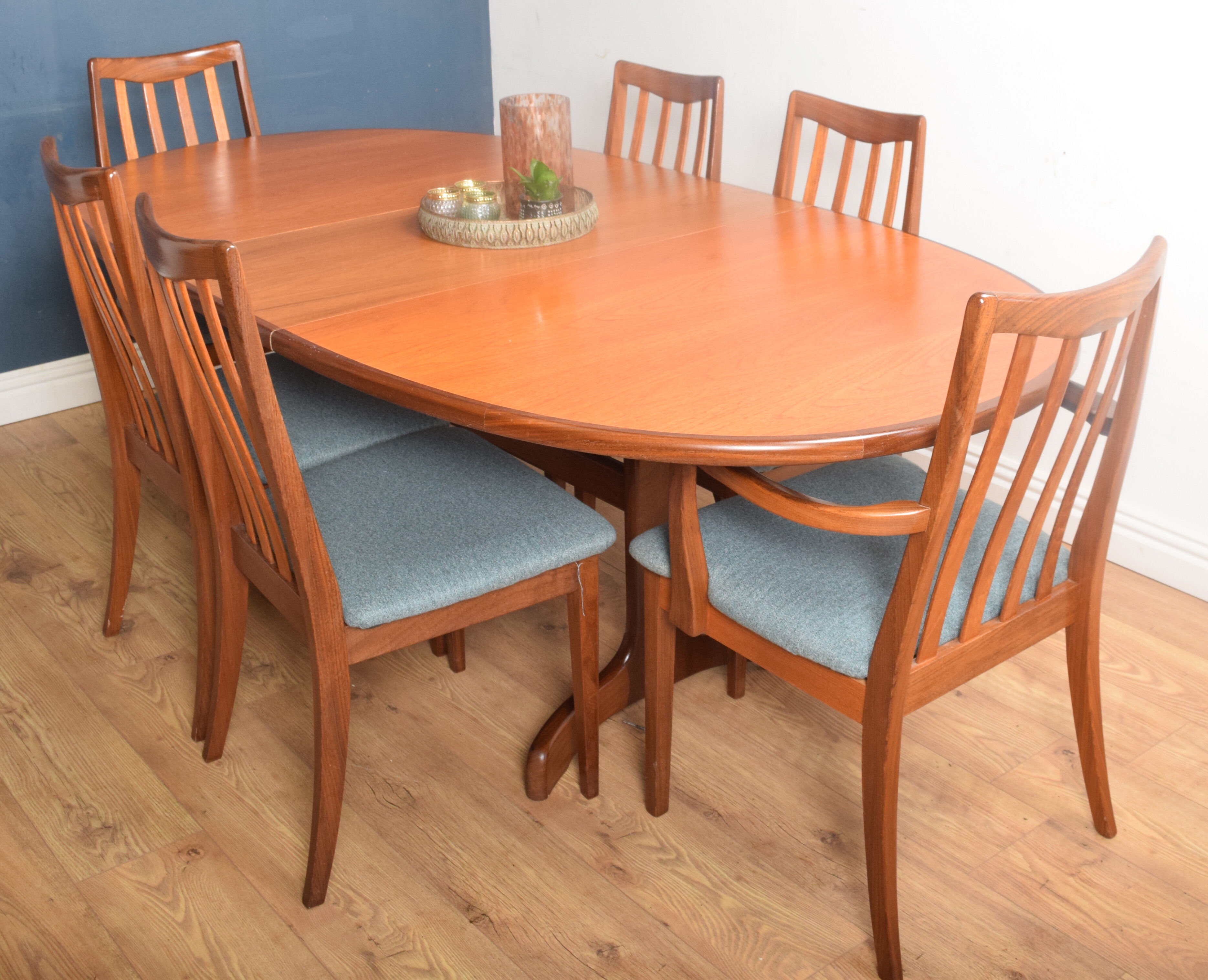 Restored Teak 1960s G Plan Table & 6 Chairs