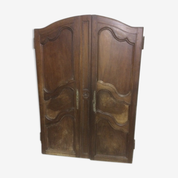 Paire de porte d'armoire en noyer